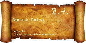Nyeste Amina névjegykártya